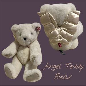 Vermont Teddy Bear Angel Wings Plush Moveable‎ Joints Stuffed Animal